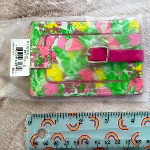 Lilly Pulitzer leather luggage tag, NWT!